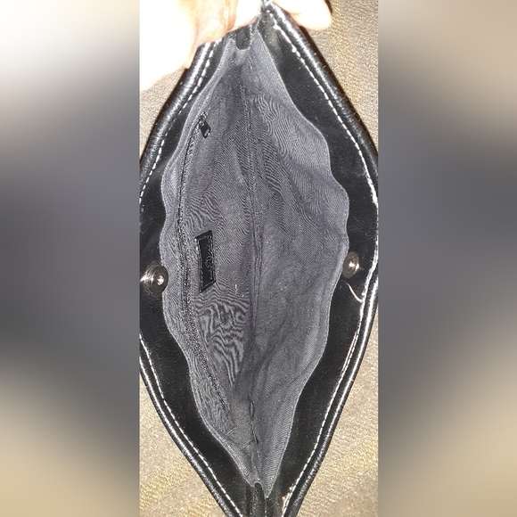 BabyPhat med/long thin suede/leather clutch with silver brand new never used - Picture 3 of 3